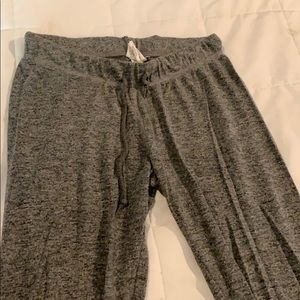 Plush gray joggers / pajama pants